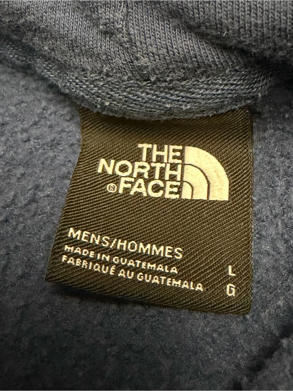 The North Face Men's Navy Hoodie with Multicolor Landscape Graphic